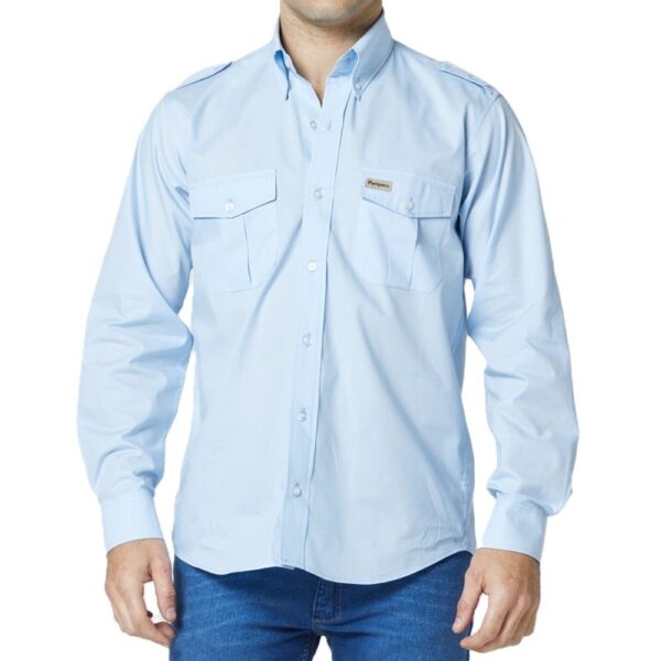 CAMISA ESTANCIERA POPLIN MICROESMERIADA HOMBRE - PAMPERO - Image 3