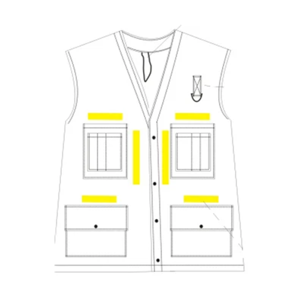 CHALECO REFLECTIVO MINERO C/BOLSILLOS - GABARDINA - Image 3