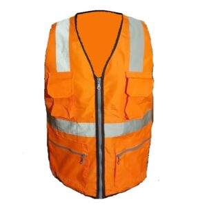 CHALECO "VIALTEC" TRUCKER 4 BOLSILLOS NARANJA
