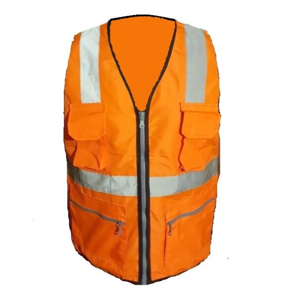 CHALECO "VIALTEC" TRUCKER 4 BOLSILLOS NARANJA