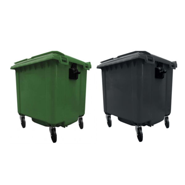 Tacho contenedor de residuos de 1100L CON TAPA Y RUEDAS