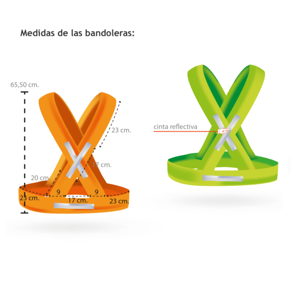 BANDOLERA NARANJA - REFLEX REPARTIDO - Image 2