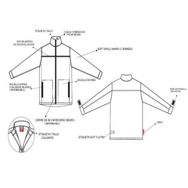 CAMPERA IGNIFUGA SOFTSHELL INDUSTRIAL - NOMEX DUPONT - Image 6