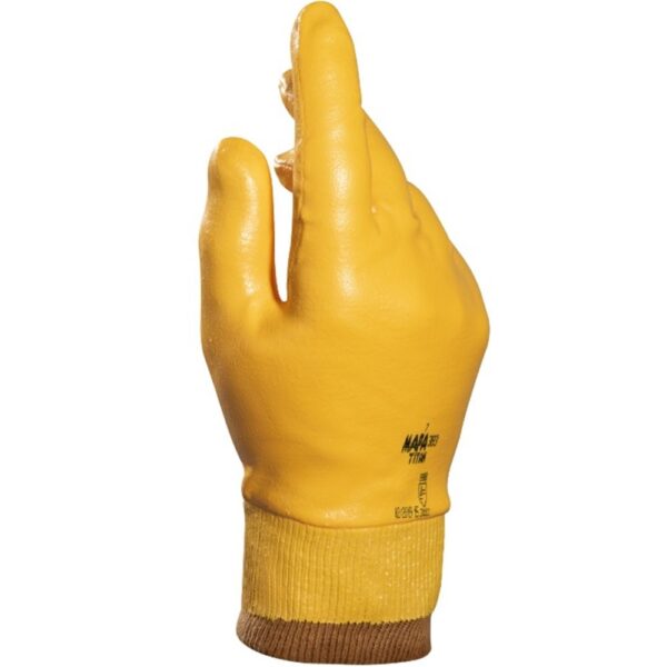 GUANTE DEXLITE 383 - nitrilo amarillo puńo elastizado - Image 3