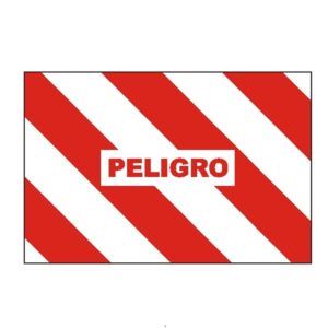 BANDERA PELIGRO CON LEYENDA 60x90