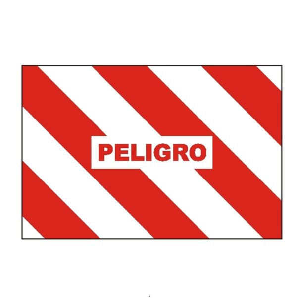 BANDERA PELIGRO CON LEYENDA 60x90