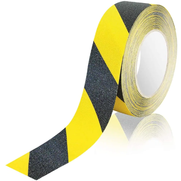 CINTA ANTIDESLIZANTE 1" x 18Mtrs - CEBRADA AMARILLA NEGRA.