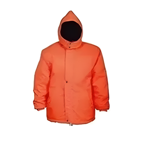 CAMPERA TRUCKER ECONOMICA C/CAPUCHA NARANJA