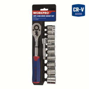 JUEGO BOCALLAVES CR-V CON LLAVE CRIQUE DE 3/8? (12 PIEZAS)