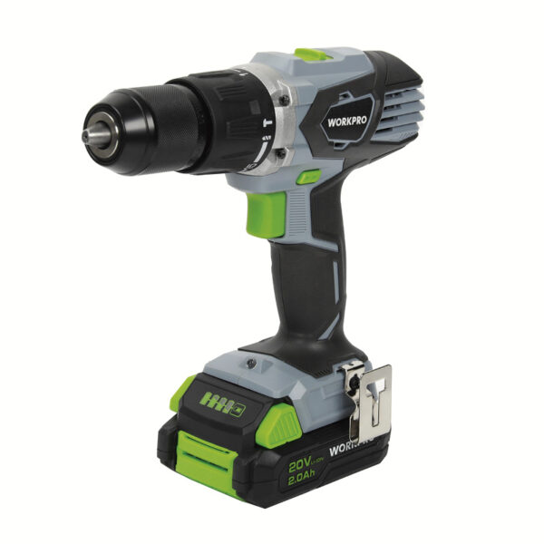 20-Volt Taladro Inalambrico con Percutor 2 Velocidades 60n + 2 Baterias + Cargador + Bolso - Image 2