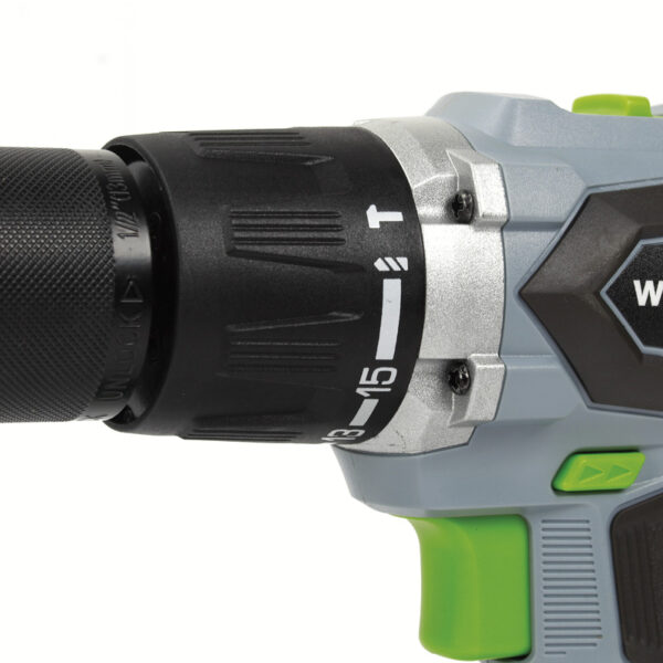 20-Volt Taladro Inalambrico con Percutor 2 Velocidades 60n + 2 Baterias + Cargador + Bolso - Image 5