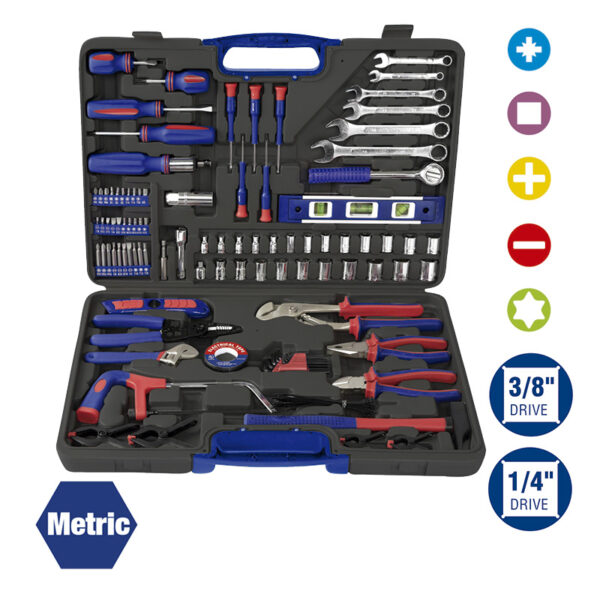 JUEGO HERRAMIENTAS 139 PIEZAS MULTIPROP?SITO PARA EL HOGAR CAJA PL?STICA