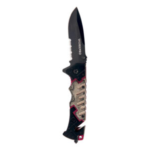 CUCHILLO PLEGABLE 3.5? ACERO INOXIDABLE ANODIZADO CORTA CORD?N