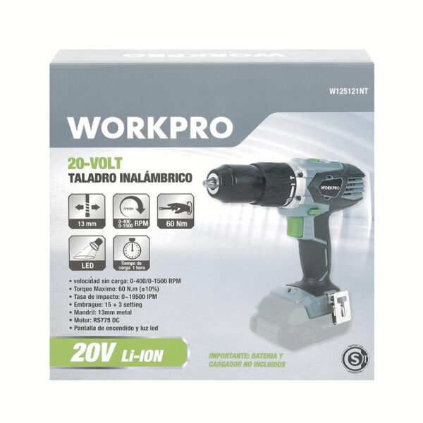 20-Volt Taladro Inalambrico con Percutor 2 Velocidades - Image 6