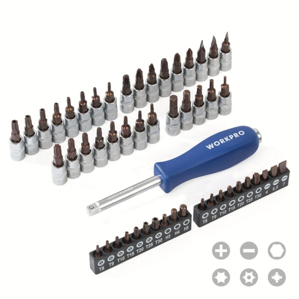 Juego De Herramientas Mec?nicas De Encastre 1/4"+3/8"+1/2" 172 Piezas - Image 6