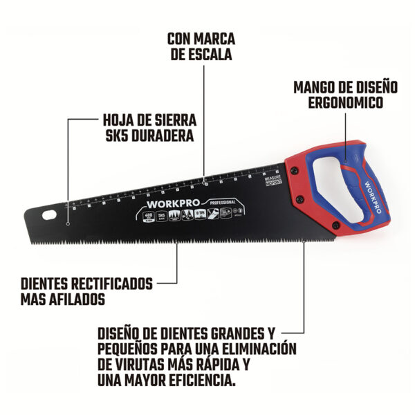 Serrucho Profesional de Tefl?n, Hoja SK5 400mm. (16") - Image 2