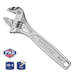 Llave Ajustable de 150Mm. (6") Cr-V para Trabajo Pesado