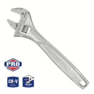 Llave Ajustable de 250 Mm. (10") Cr-V para Trabajo Pesado