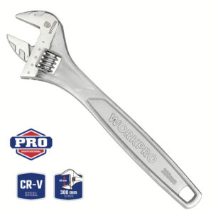 Llave Ajustable de 300 Mm. (12") Cr-V para Trabajo Pesado