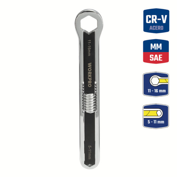 Llave Ajustable Universal 5-16 mm.