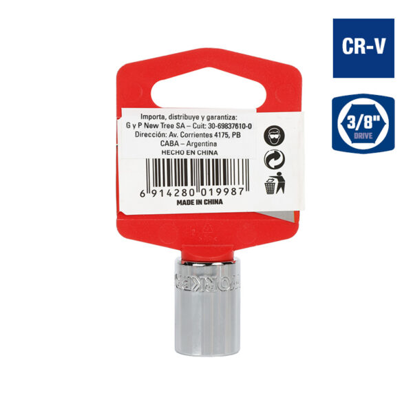 Bocallave, 9/16", Encastre 3/8", Hexagonal - Image 2