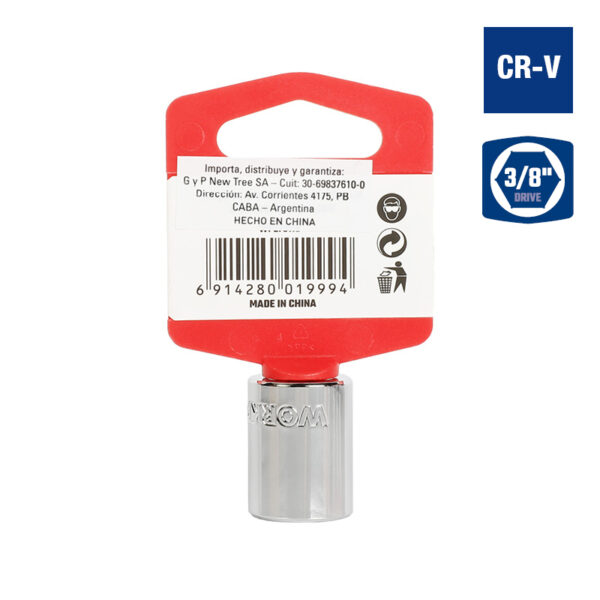 Bocallave, 5/8", Encastre 3/8", Hexagonal - Image 2