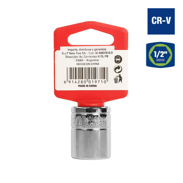 Bocallave, 7/8", Encastre1/2", Hexagonal - Image 2