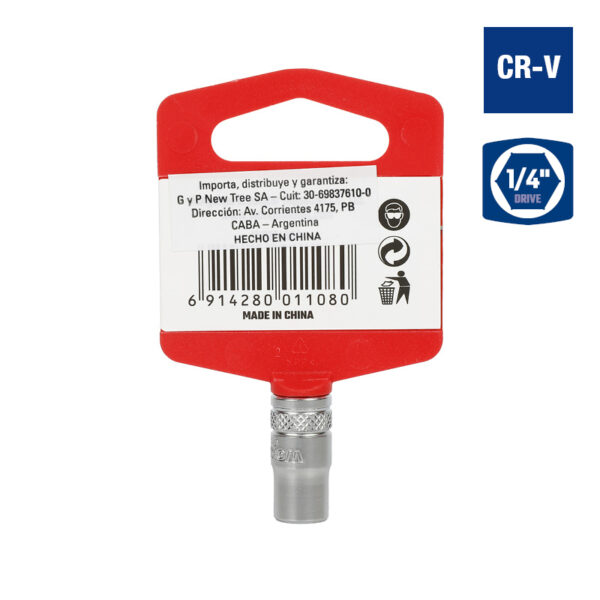 Bocallave, 7mm, Encastre 1/4", Hexagonal - Image 2