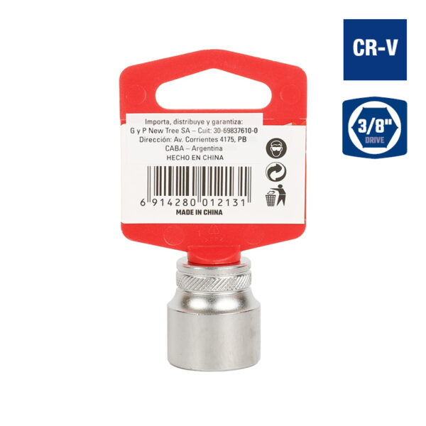 Bocallave, 20mm, Encastre 3/8", Hexagonal - Image 2