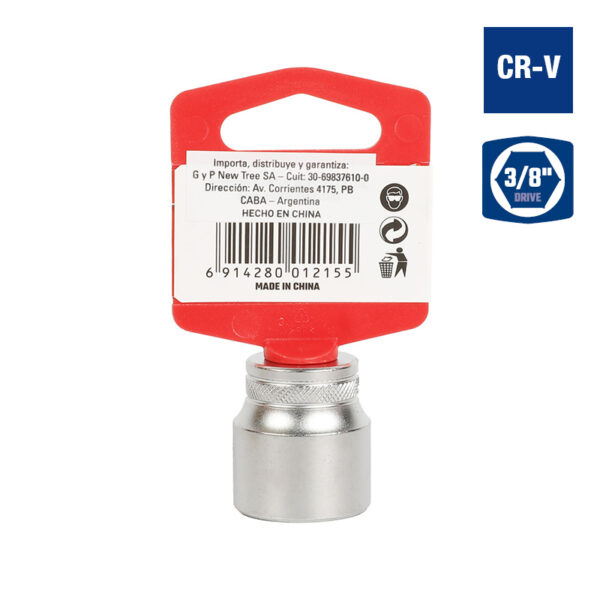 Bocallave, 22mm, Encastre 3/8", Hexagonal - Image 2