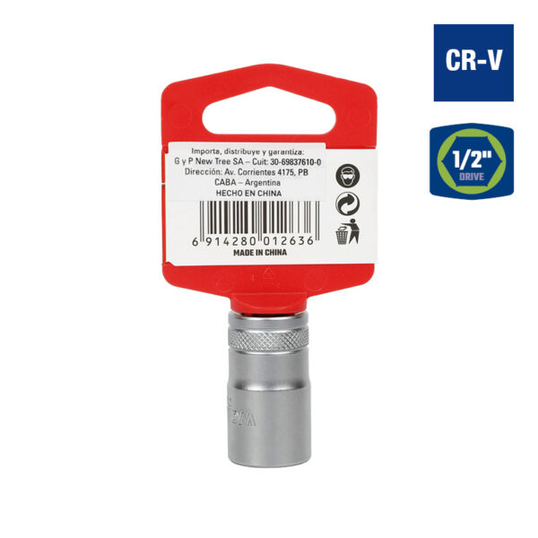 Bocallave, 15mm, Encastre1/2", Hexagonal - Image 2