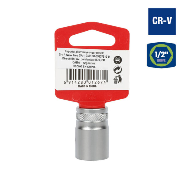 Bocallave, 19mm, Encastre1/2", Hexagonal - Image 2