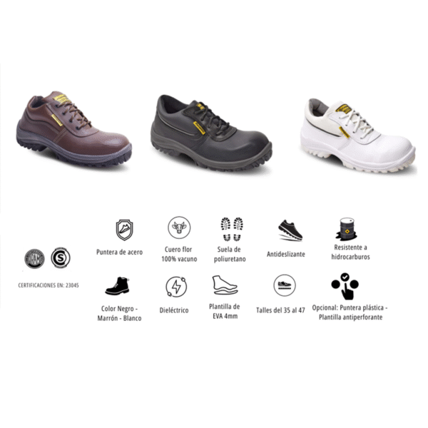 ZAPATO DE SEGURIDAD 1609 - YAVU P/ACERO - PAMPERO - Image 12