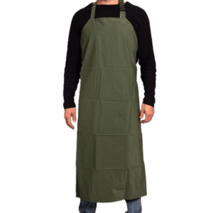 DELANTAL LIVIANO PVC ENTELADO VERDE OSCURO C/REFUERZO