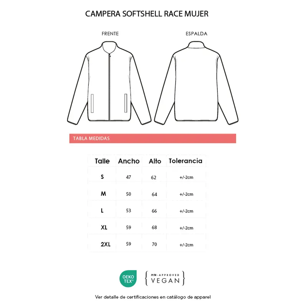 CAMPERA SOFTSHELL RACE MUJER - IMPO ALTA ROTACION - Image 13
